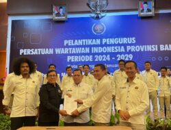 Pengurus PWI Banten Resmi Dilantik, Hendry: Kembalikan Marwah Organisasi Pers yang Profesional