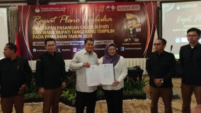 Setelah Ditetapkan KPU Kabupaten Tangerang Sebagai Bupati Tangerang, Maesyal – Intan Janjikan 4 Aspek