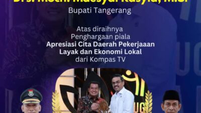 Camat Teluknaga Berikan Selamat Kepada Bupati Maesyal Atas Penghargaan Apresiasi Cita Daerah Kompas TV 