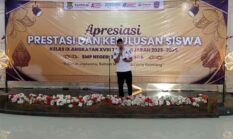 Di Hadapan Ratusan Lulusan SMPN 3 Teluknaga, Camat Kurnia: Jangan Berhenti Bermimpi dan Berprestasi