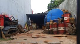 gudang yang berada di kawasan Perumahan Bumi Puspitek Asri, Kecamatan Pagedangan, Kabupaten Tangerang, Foto: ist