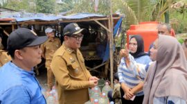 Wakil Wali Kota Tangerang, Maryono, saat meninjau lokasi terdampak kekeringan di Kelurahan Kunciran Jaya, Foto: ist